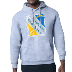 Los Angeles Chargers Starter Shield Logo Pullover Hoodie - Heather Gray Hoodies