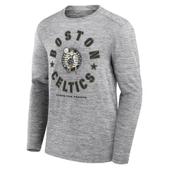 Boston Celtics NBA Hoops for Troops Long Sleeve T-Shirt Heather Gray - Fanatics
