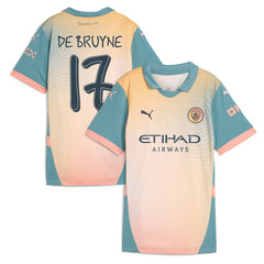 Kevin De Bruyne Manchester City Women's 2024/25 Fourth Replica Player Jersey Blue - Puma