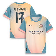Kevin De Bruyne Manchester City Youth 2024/25 Fourth Replica Player Jersey Blue - Puma sale