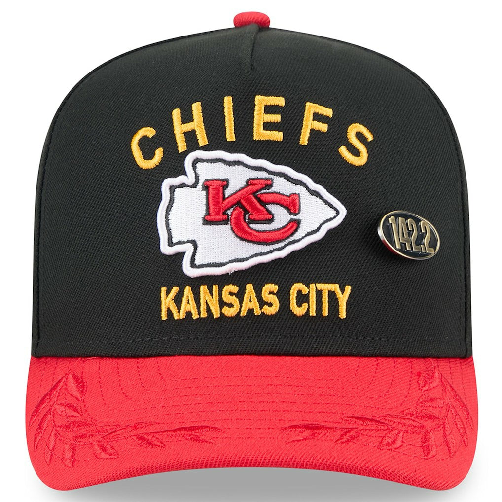 Kansas City Chiefs New Era 2025 NFL Draft On Stage A-Frame 59FIFTY Fitted Hat - Black/Red Hats