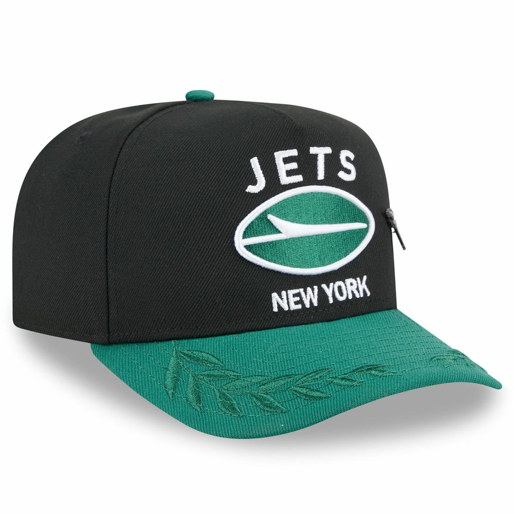 New York Jets New Era 2025 NFL Draft On Stage A-Frame 59FIFTY Fitted Hat - Black/Green Hats