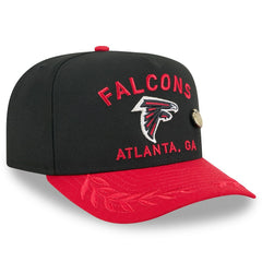 Atlanta Falcons New Era 2025 NFL Draft On Stage A-Frame 59FIFTY Fitted Hat - Black/Red Hats