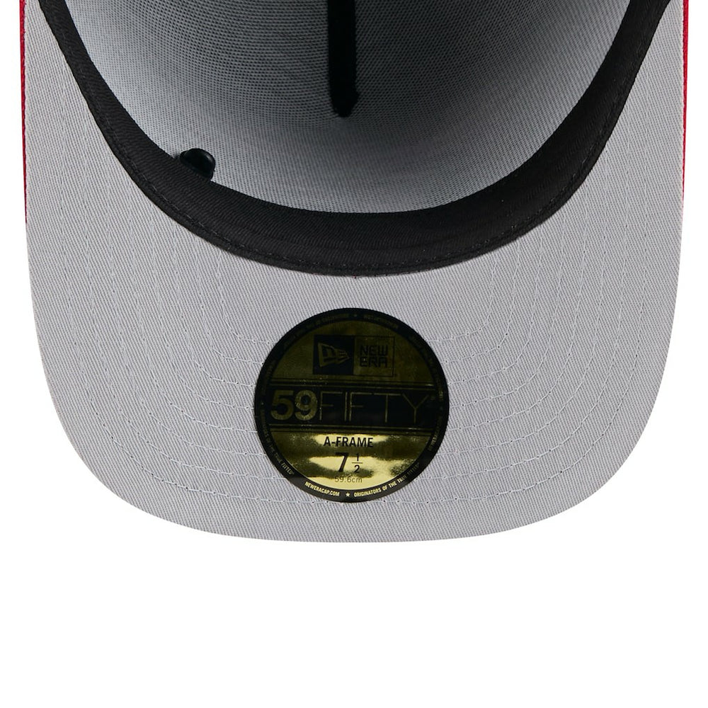Atlanta Falcons New Era 2025 NFL Draft On Stage A-Frame 59FIFTY Fitted Hat - Black/Red Hats