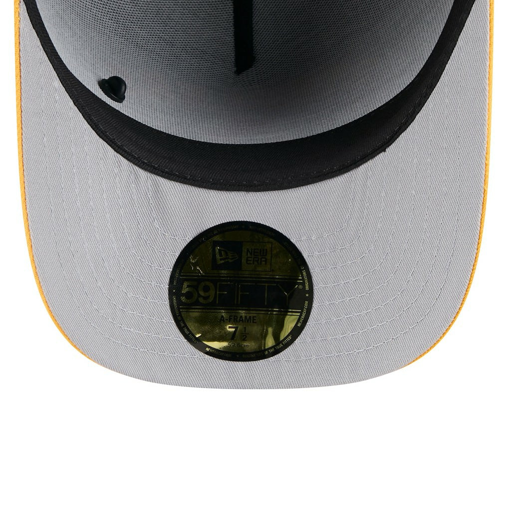 Pittsburgh Steelers New Era 2025 NFL Draft On Stage A-Frame 59FIFTY Fitted Hat - Black/Gold Hats