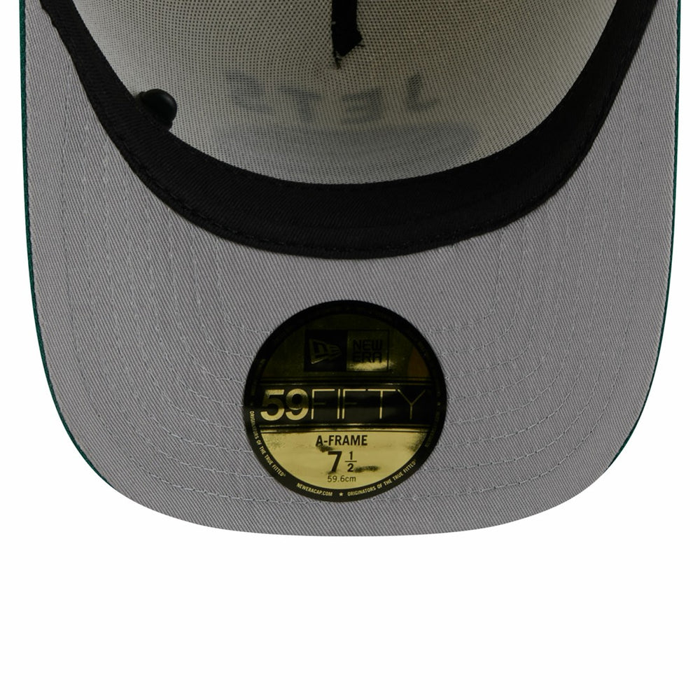 New York Jets New Era 2025 NFL Draft A-Frame 59FIFTY Fitted Hat - Cream/Green Hats
