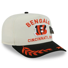 Cincinnati Bengals New Era 2025 NFL Draft A-Frame 59FIFTY Fitted Hat - Cream/Black Hats
