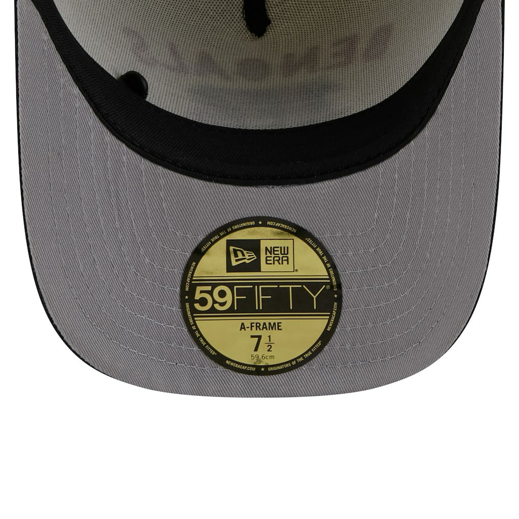 Cincinnati Bengals New Era 2025 NFL Draft A-Frame 59FIFTY Fitted Hat - Cream/Black Hats