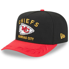 Kansas City Chiefs New Era 2025 NFL Draft A-Frame 9FIFTY Snapback Hat - Black/Red Hats