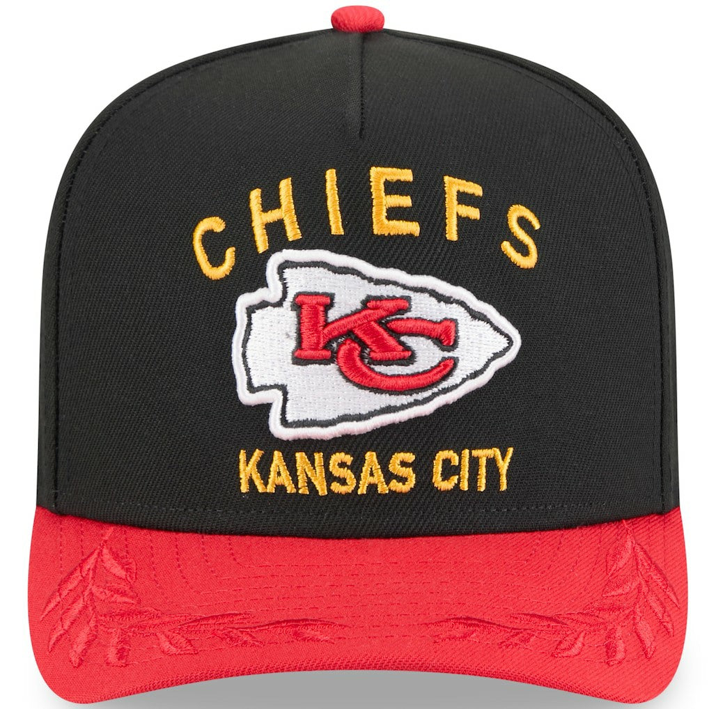 Kansas City Chiefs New Era 2025 NFL Draft A-Frame 9FIFTY Snapback Hat - Black/Red Hats