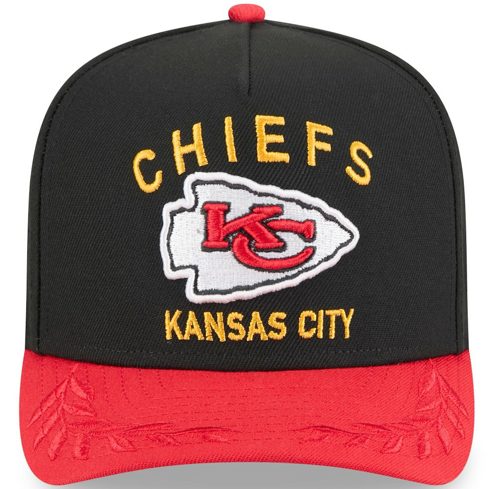 Kansas City Chiefs New Era 2025 NFL Draft A-Frame 9FIFTY Snapback Hat - Black/Red Hats