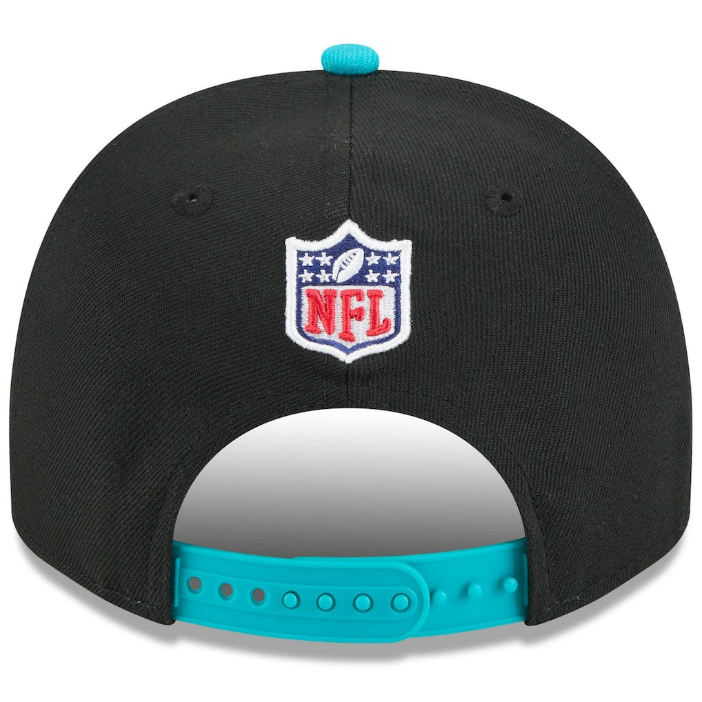 Miami Dolphins New Era 2025 NFL Draft A-Frame 9FIFTY Snapback Hat - Black/Aqua Hats