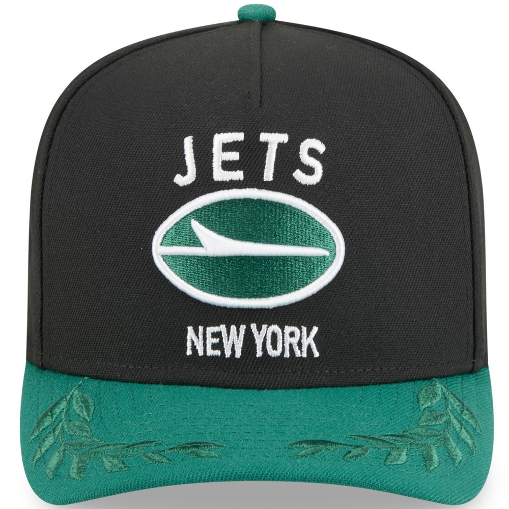 New York Jets New Era 2025 NFL Draft A-Frame 9FIFTY Snapback Hat - Black/Green Hats