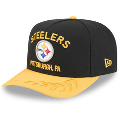 Pittsburgh Steelers New Era 2025 NFL Draft A-Frame 9FIFTY Snapback Hat - Black/Gold Hats