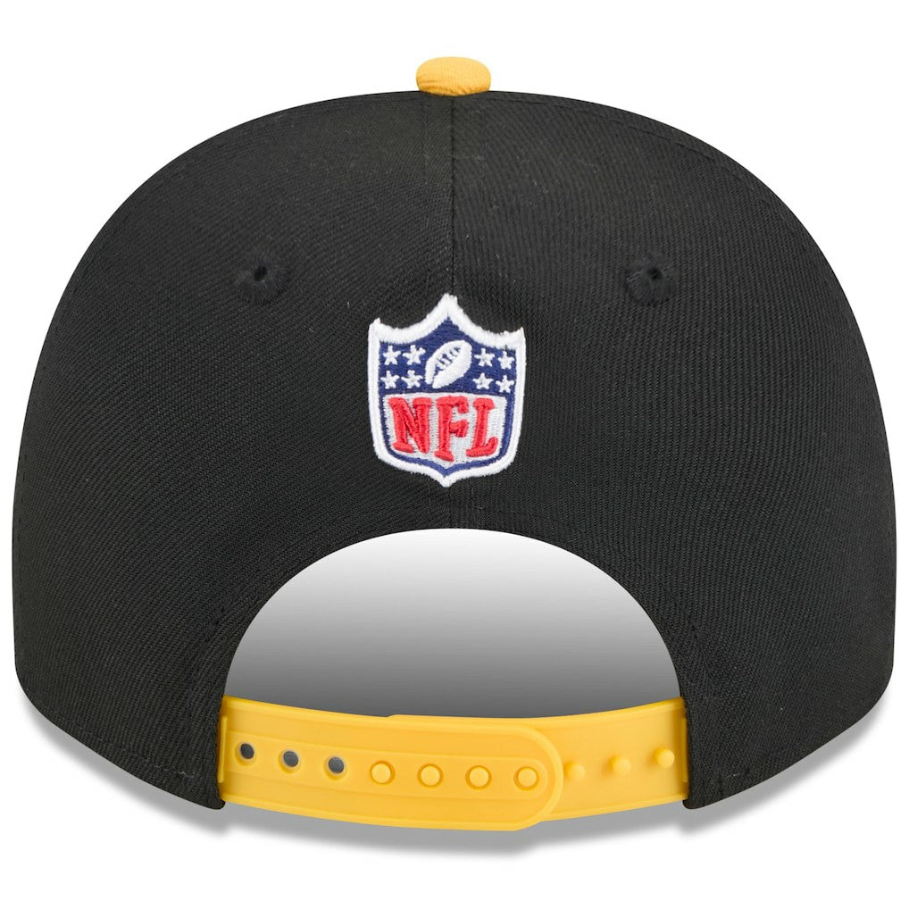 Pittsburgh Steelers New Era 2025 NFL Draft A-Frame 9FIFTY Snapback Hat - Black/Gold Hats