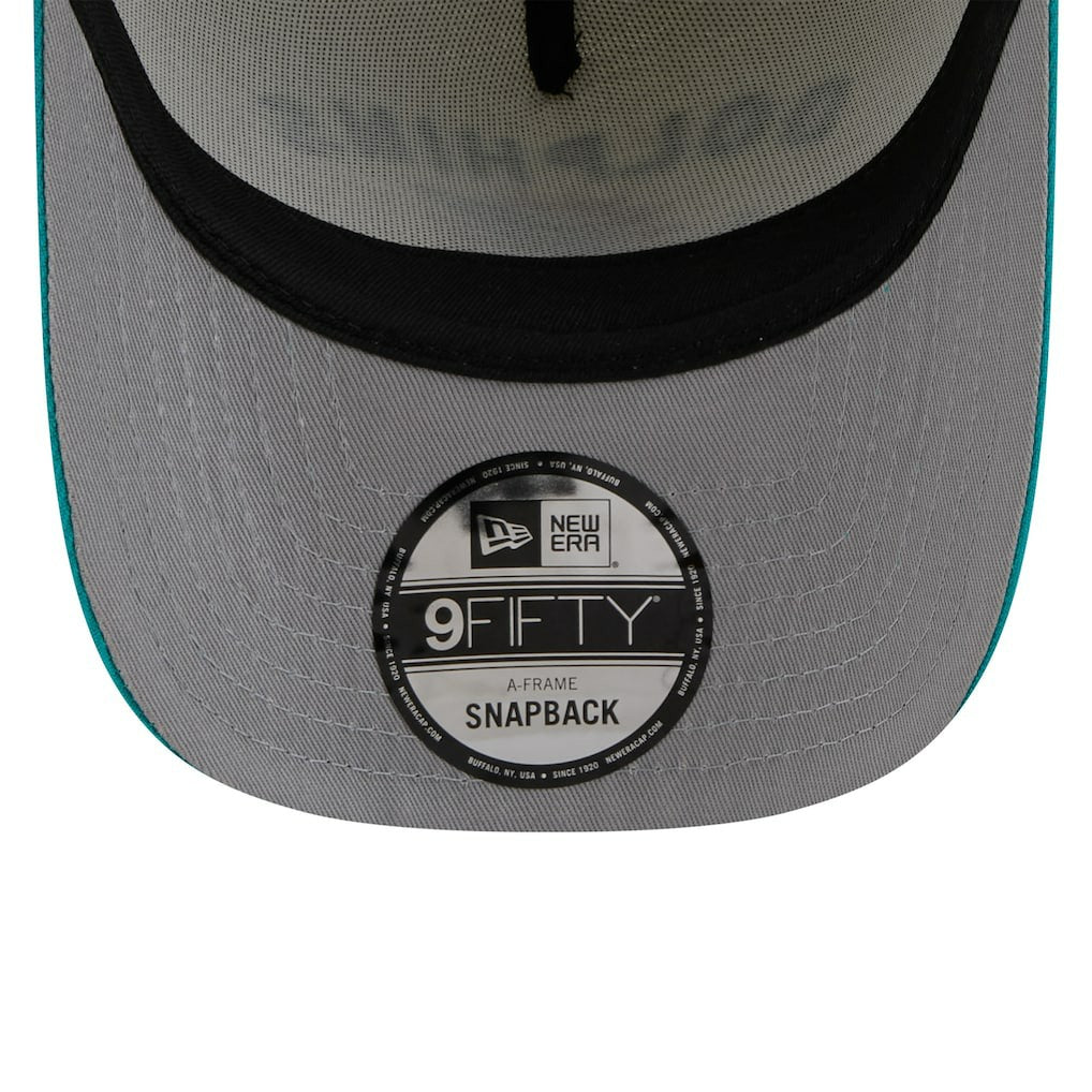 Miami Dolphins New Era 2025 NFL Draft A-Frame 9FIFTY Snapback Hat - Cream/Aqua Hats