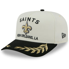 New Orleans Saints New Era 2025 NFL Draft A-Frame 9FIFTY Snapback Hat - Cream/Black Hats