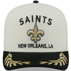New Orleans Saints New Era 2025 NFL Draft A-Frame 9FIFTY Snapback Hat - Cream/Black Hats