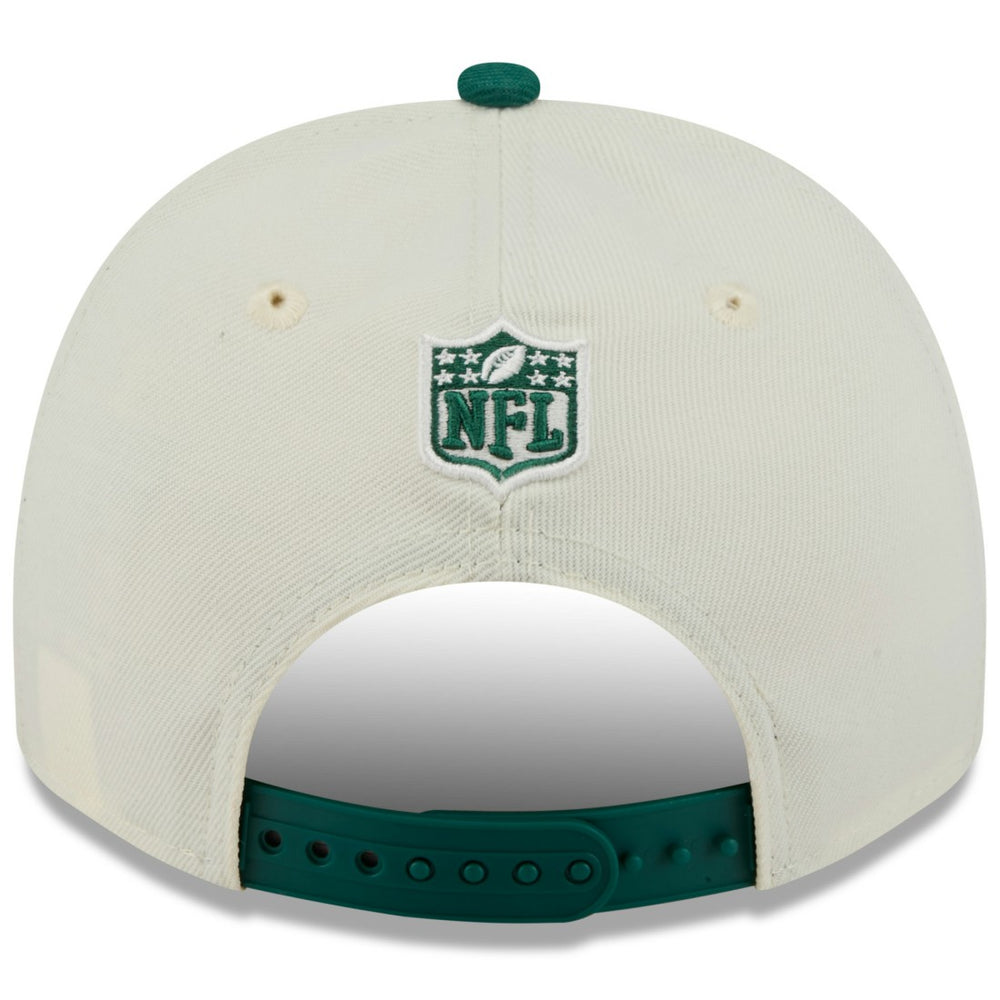 New York Jets New Era 2025 NFL Draft A-Frame 9FIFTY Snapback Hat - Cream/Green Hats