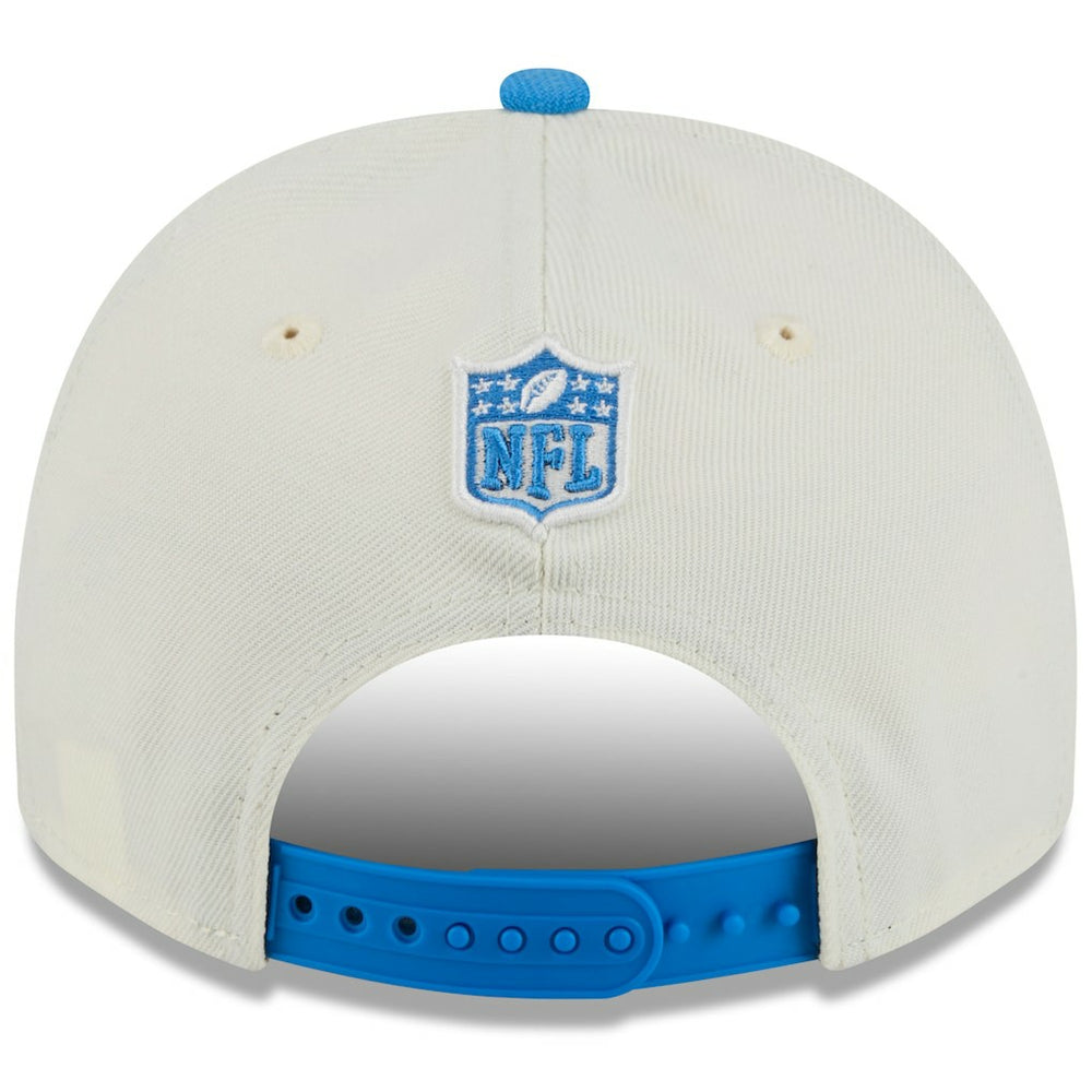 Detroit Lions New Era 2025 NFL Draft A-Frame 9FIFTY Snapback Hat - Cream/Blue Hats