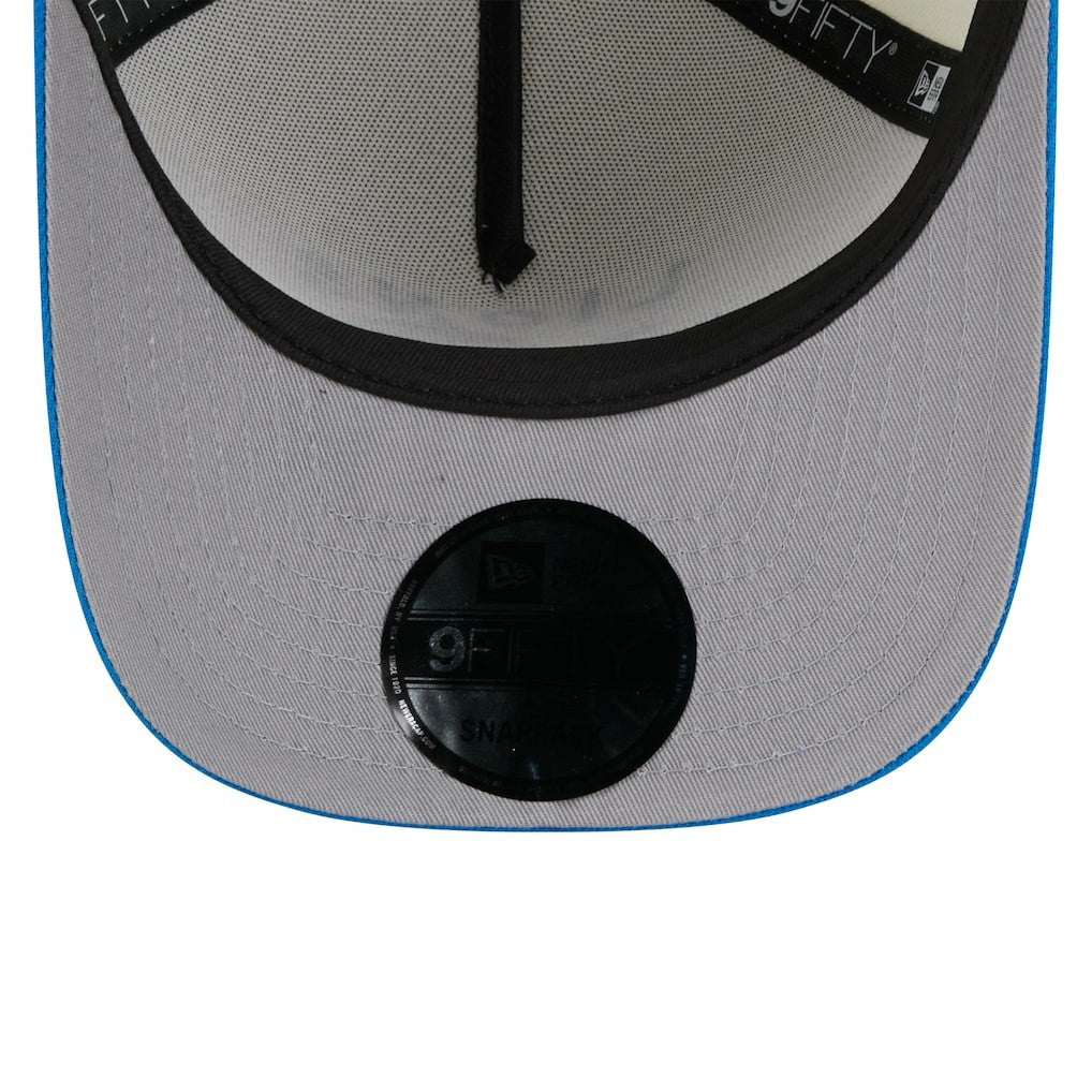 Detroit Lions New Era 2025 NFL Draft A-Frame 9FIFTY Snapback Hat - Cream/Blue Hats