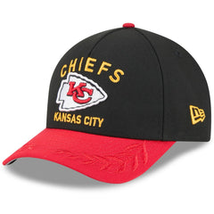 Kansas City Chiefs New Era 2025 NFL Draft 9FORTY A-Frame M-Crown Adjustable Hat - Black/Red Hats