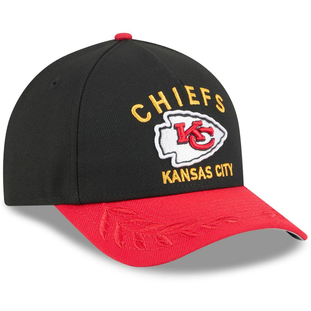 Kansas City Chiefs New Era 2025 NFL Draft 9FORTY A-Frame M-Crown Adjustable Hat - Black/Red Hats