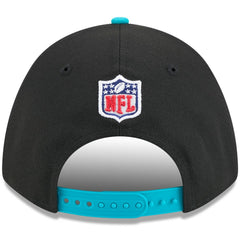 Miami Dolphins New Era 2025 NFL Draft 9FORTY A-Frame M-Crown Adjustable Hat - Black/Aqua Hats