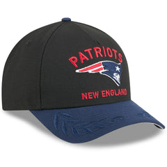New England Patriots New Era 2025 NFL Draft 9FORTY A-Frame M-Crown Adjustable Hat - Black/Navy Hats
