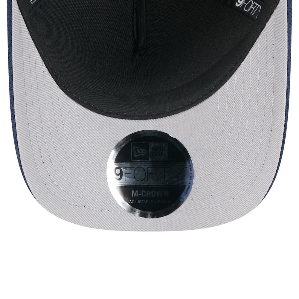New England Patriots New Era 2025 NFL Draft 9FORTY A-Frame M-Crown Adjustable Hat - Black/Navy Hats