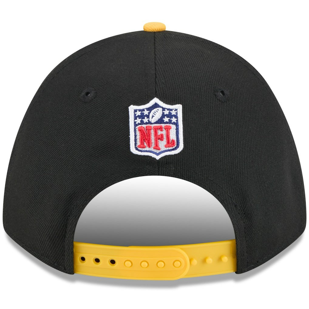 Pittsburgh Steelers New Era 2025 NFL Draft 9FORTY A-Frame M-Crown Adjustable Hat - Black/Gold Hats