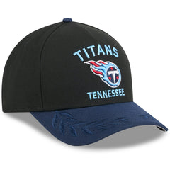 Tennessee Titans New Era 2025 NFL Draft 9FORTY A-Frame M-Crown Adjustable Hat - Black/Navy Hats