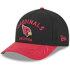 Arizona Cardinals New Era 2025 NFL Draft 9FORTY A-Frame M-Crown Adjustable Hat - Black/Cardinal Hats
