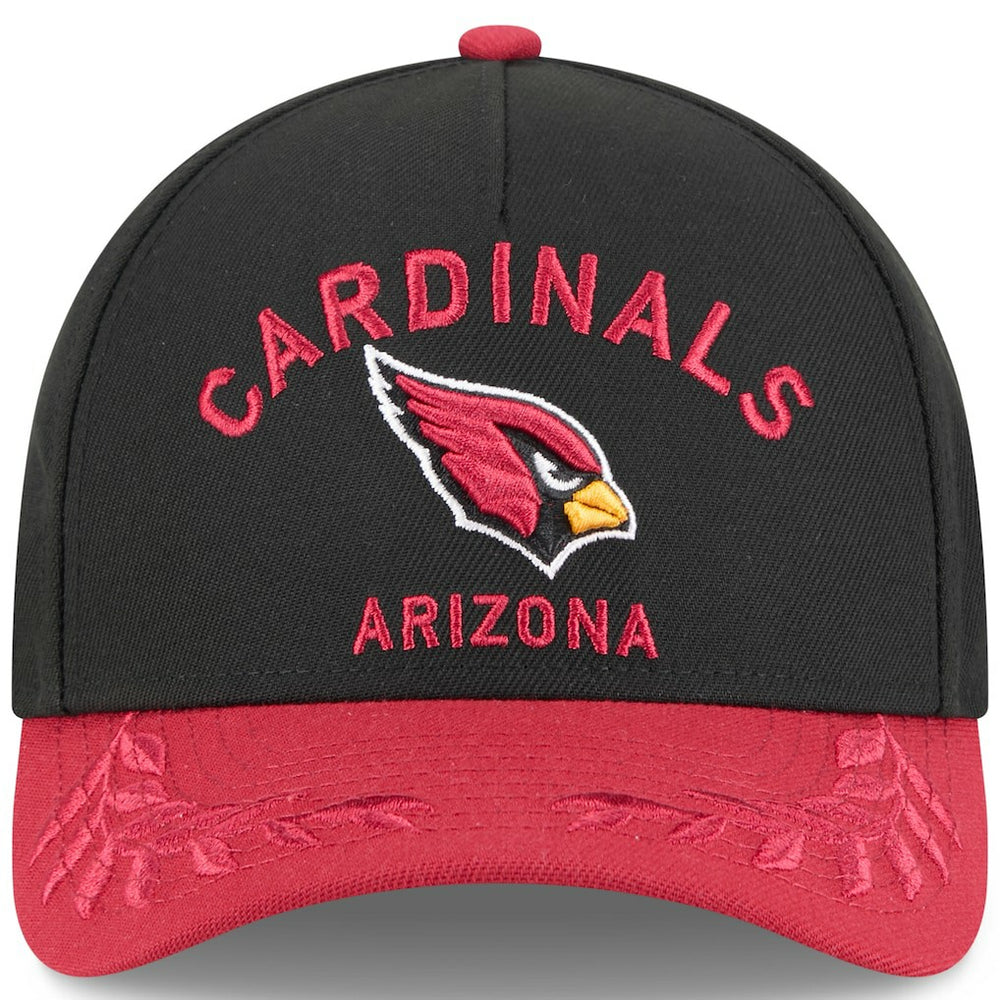 Arizona Cardinals New Era 2025 NFL Draft 9FORTY A-Frame M-Crown Adjustable Hat - Black/Cardinal Hats