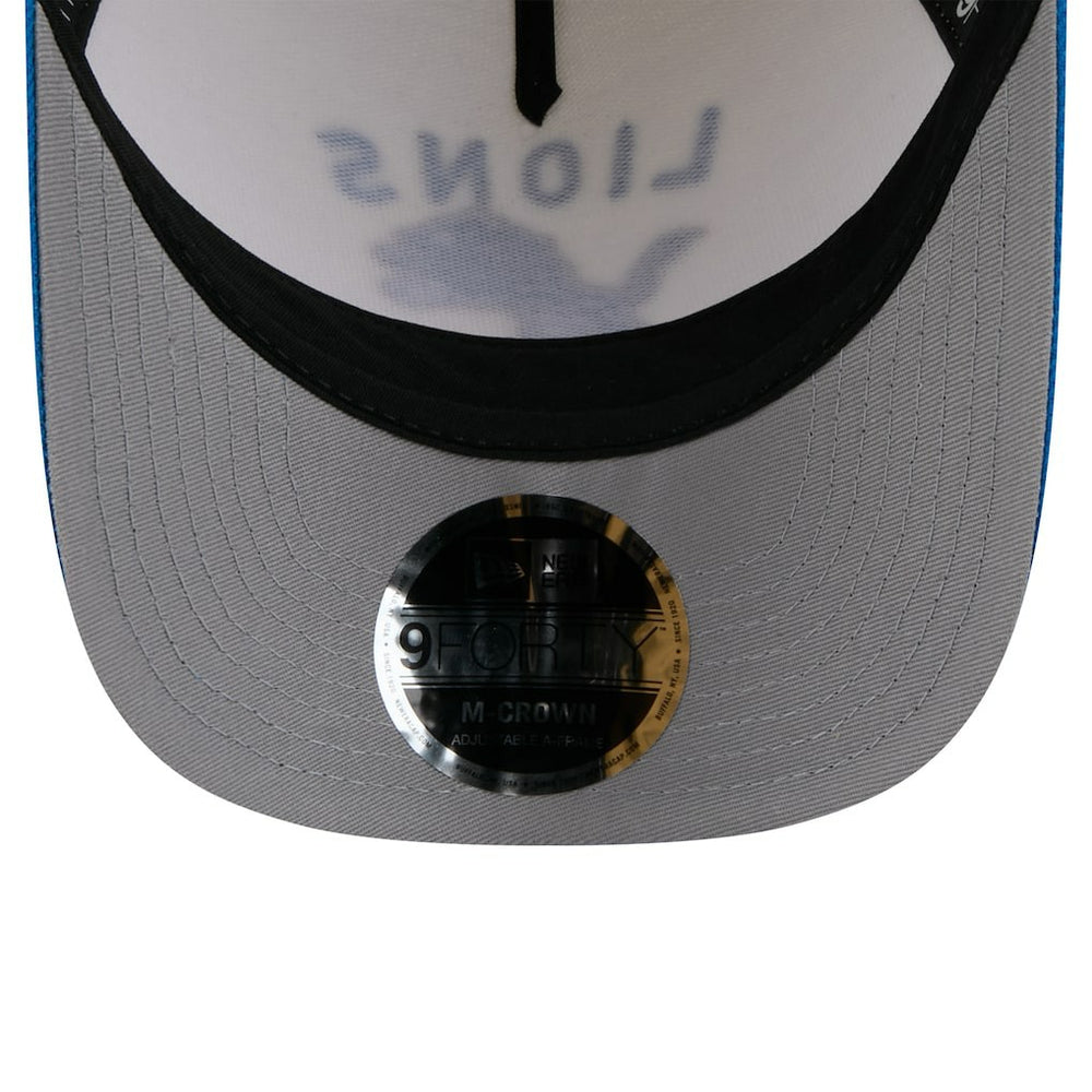 Detroit Lions New Era 2025 NFL Draft 9FORTY A-Frame M-Crown Adjustable Hat - Cream/Blue Hats