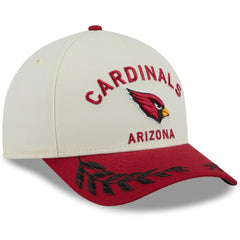 Arizona Cardinals New Era 2025 NFL Draft 9FORTY A-Frame M-Crown Adjustable Hat - Cream/Cardinal Hats