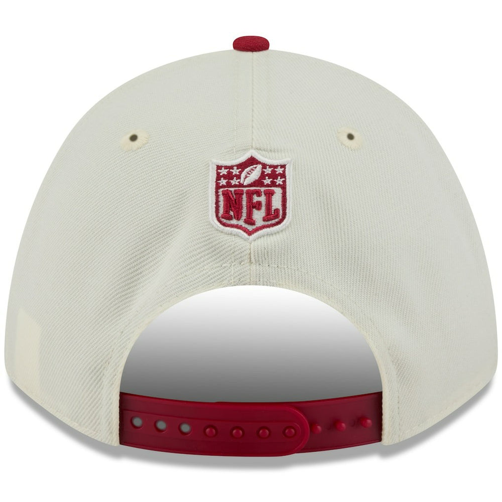 Arizona Cardinals New Era 2025 NFL Draft 9FORTY A-Frame M-Crown Adjustable Hat - Cream/Cardinal Hats