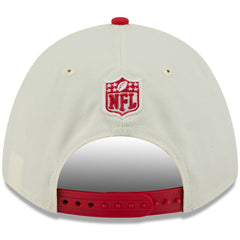 Kansas City Chiefs New Era 2025 NFL Draft 9FORTY A-Frame M-Crown Adjustable Hat - Cream/Red Hats
