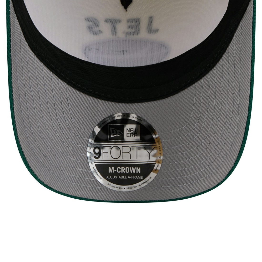 New York Jets New Era 2025 NFL Draft 9FORTY A-Frame M-Crown Adjustable Hat - Cream/Green Hats