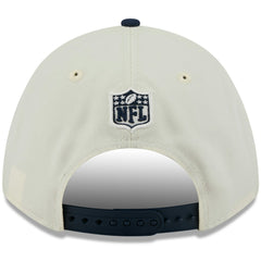 Tennessee Titans New Era 2025 NFL Draft 9FORTY A-Frame M-Crown Adjustable Hat - Cream/Navy Hats