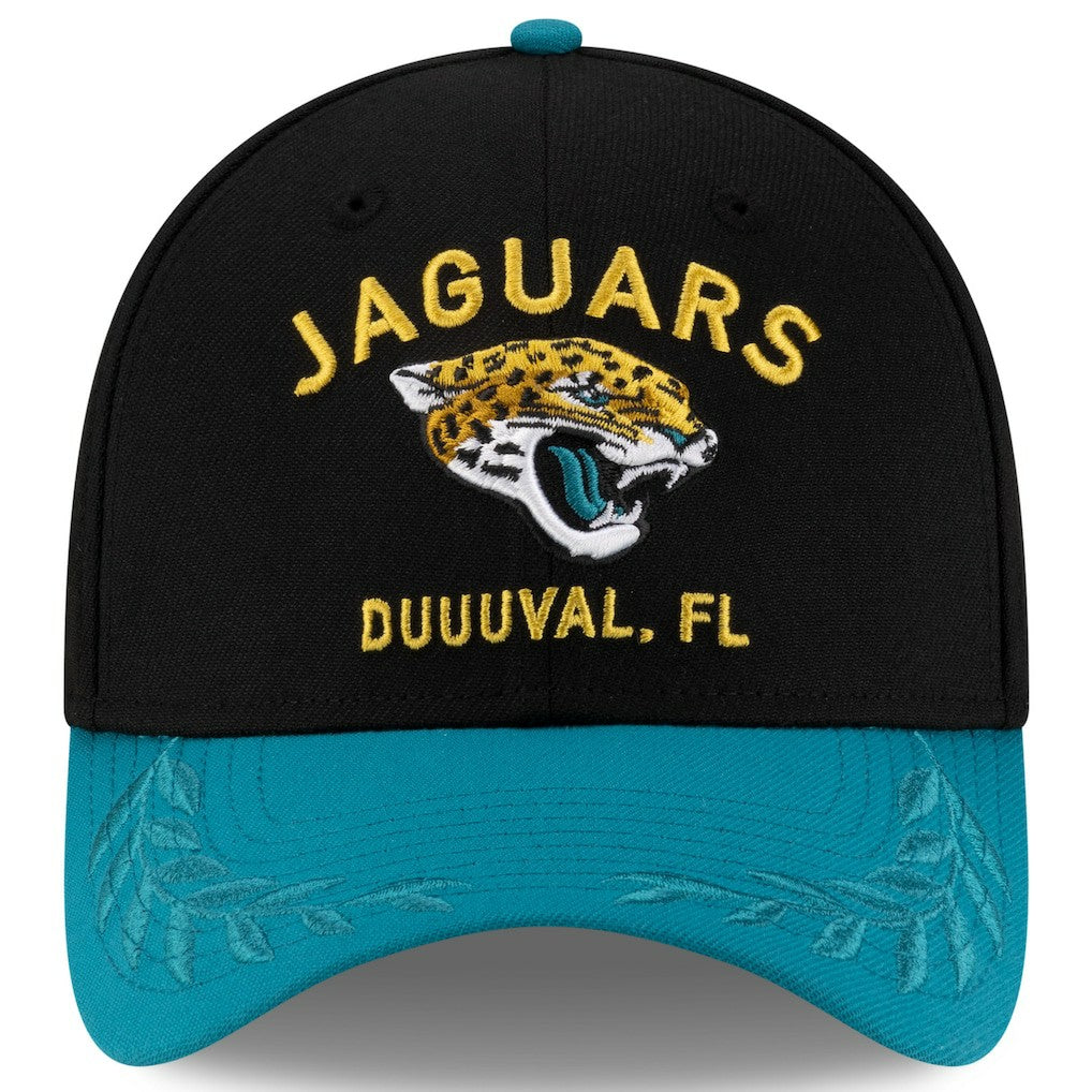 Jacksonville Jaguars New Era 2025 NFL Draft 39THIRTY Flex Hat - Black/Teal Hats