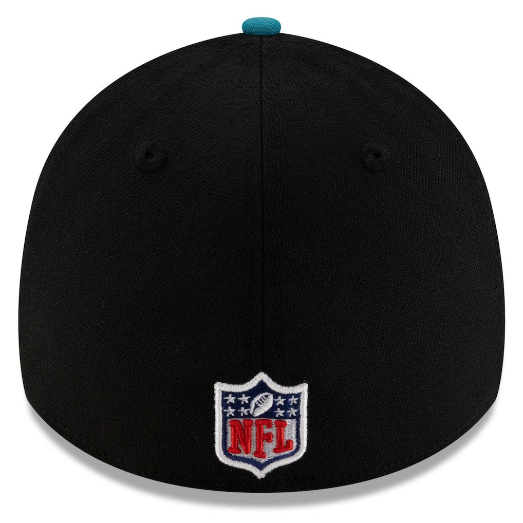 Jacksonville Jaguars New Era 2025 NFL Draft 39THIRTY Flex Hat - Black/Teal Hats