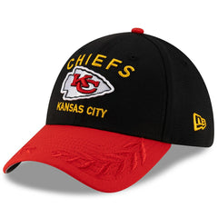 Kansas City Chiefs New Era 2025 NFL Draft 39THIRTY Flex Hat - Black/Red Hats