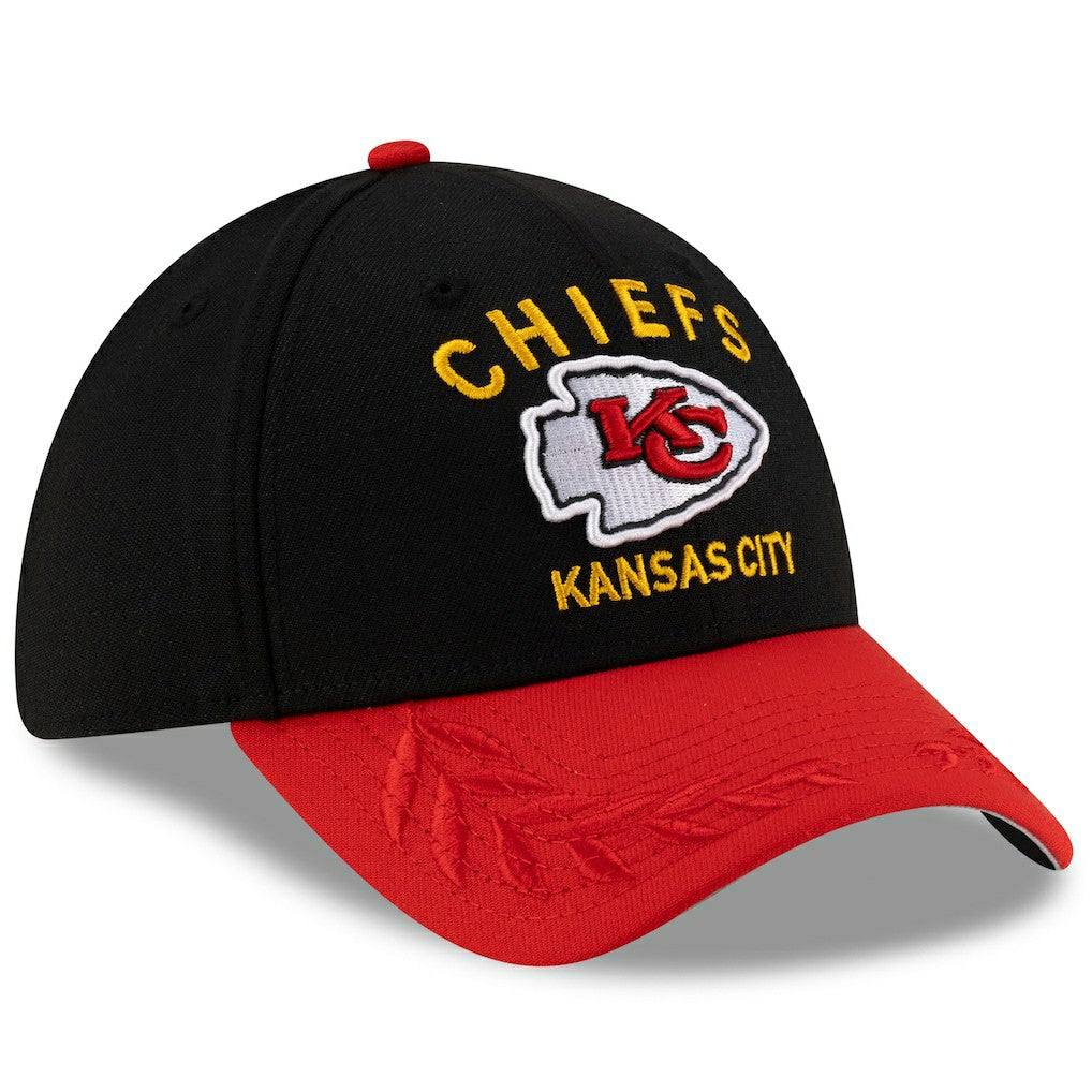 Kansas City Chiefs New Era 2025 NFL Draft 39THIRTY Flex Hat - Black/Red Hats