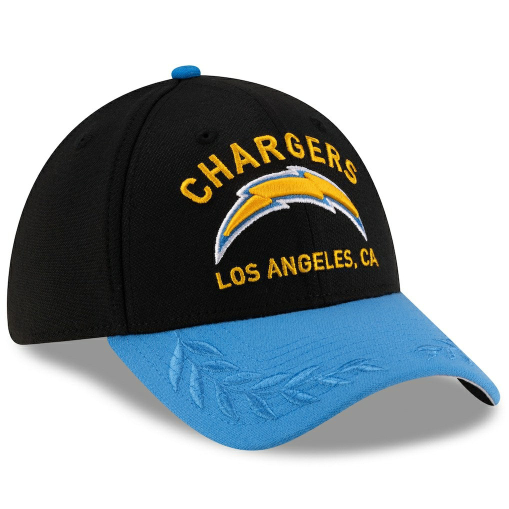 Los Angeles Chargers New Era 2025 NFL Draft 39THIRTY Flex Hat - Black/Powder Blue Hats