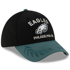 Philadelphia Eagles New Era 2025 NFL Draft 39THIRTY Flex Hat - Black/Midnight Green Hats