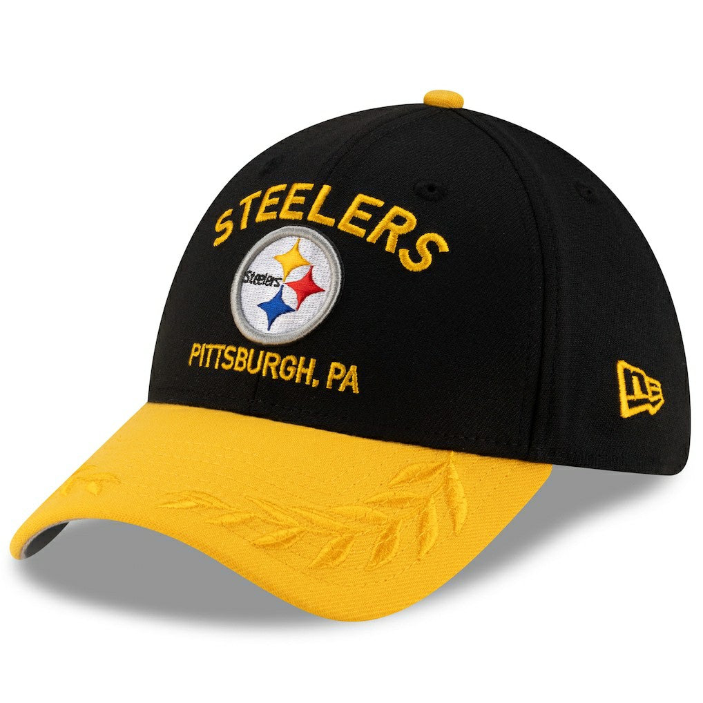 Pittsburgh Steelers New Era 2025 NFL Draft 39THIRTY Flex Hat - Black/Gold Hats