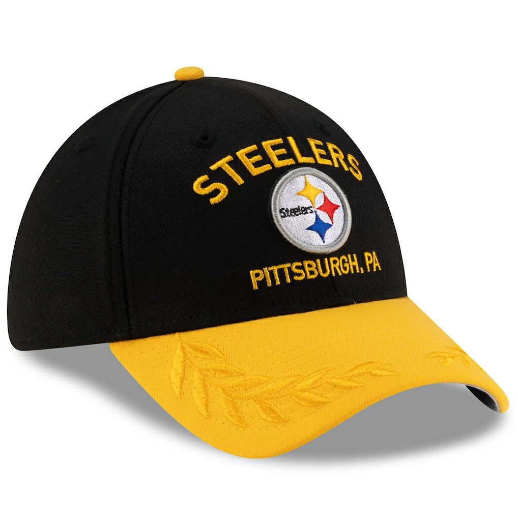 Pittsburgh Steelers New Era 2025 NFL Draft 39THIRTY Flex Hat - Black/Gold Hats
