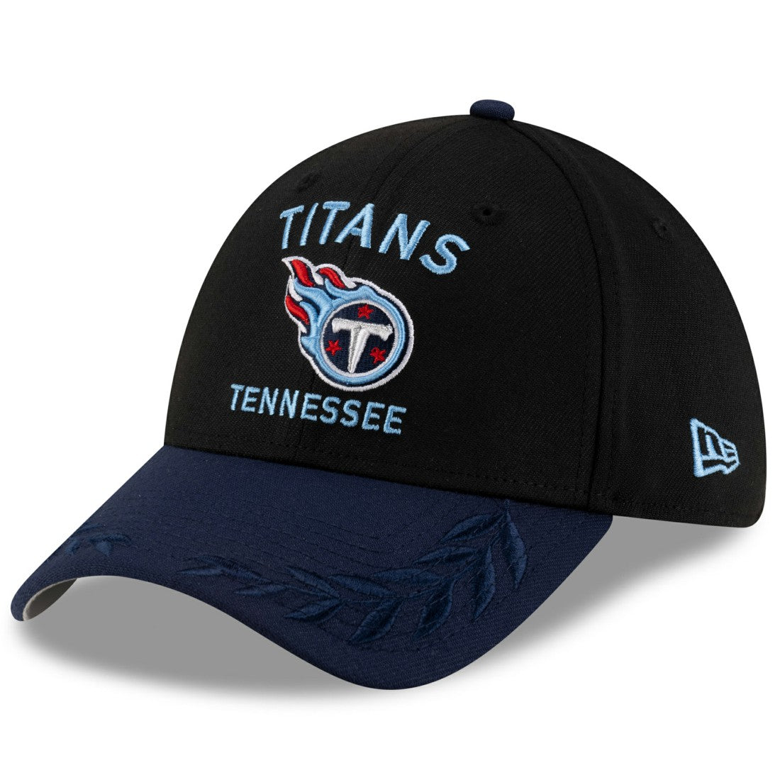 Tennessee Titans New Era 2025 NFL Draft 39THIRTY Flex Hat - Black/Navy Hats