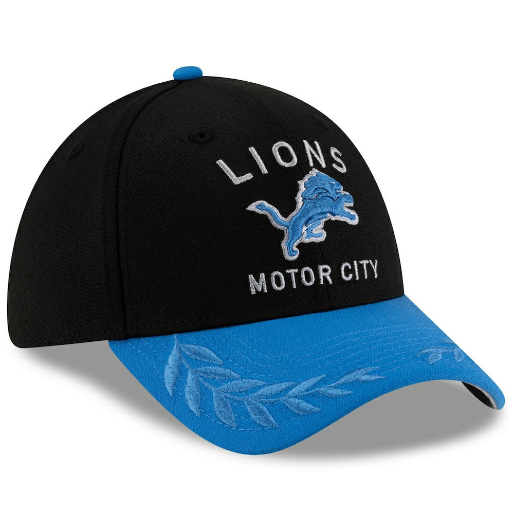 Detroit Lions New Era 2025 NFL Draft 39THIRTY Flex Hat - Black/Blue Hats